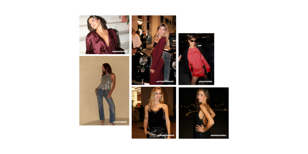 Tendencias de invierno 2024 para Navidad: descubre looks con tonos metalizados, rojo profundo, terciopelo, punto grueso y lentejuelas discretas. Inspírate con outfits festivos elegantes y cómodos perfectos para cenas, reuniones y eventos navideños.