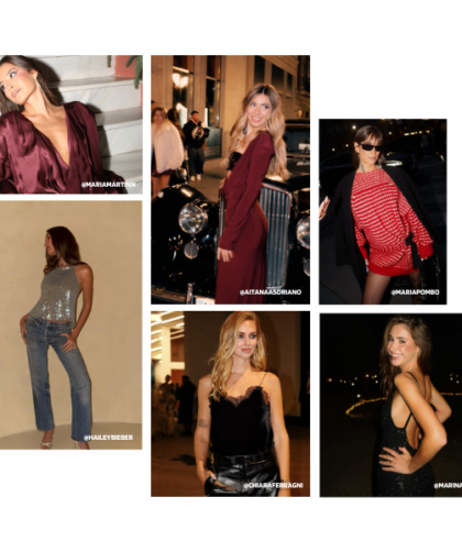 Tendencias de invierno 2024 para Navidad: descubre looks con tonos metalizados, rojo profundo, terciopelo, punto grueso y lentejuelas discretas. Inspírate con outfits festivos elegantes y cómodos perfectos para cenas, reuniones y eventos navideños.